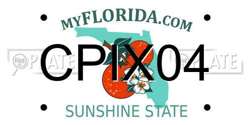 CPIX04 Florida License Plate