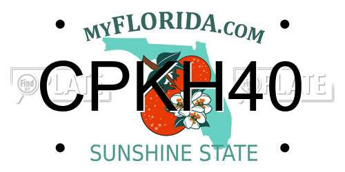 CPKH40 Florida License Plate