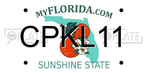 CPKL11 Florida License Plate