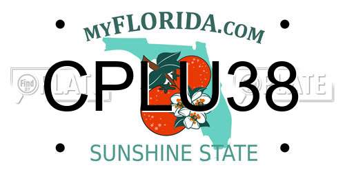 CPLU38 Florida License Plate