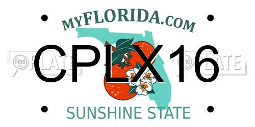 CPLX16 Florida License Plate