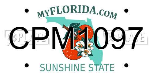 CPM1097 Florida License Plate