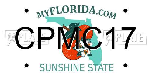 CPMC17 Florida License Plate
