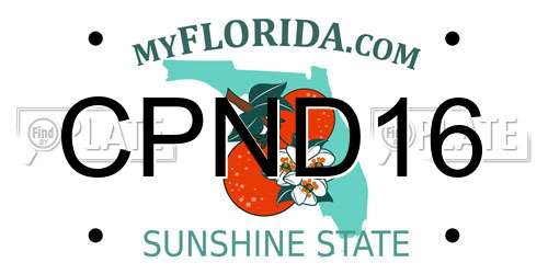 CPND16 Florida License Plate
