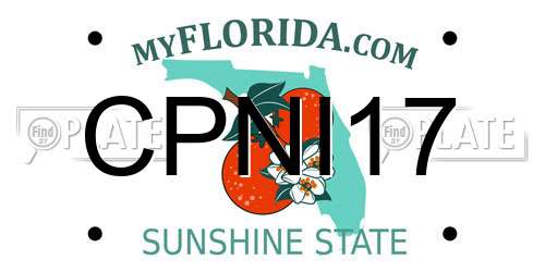 CPNI17 Florida License Plate