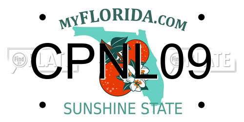 CPNL09 Florida License Plate