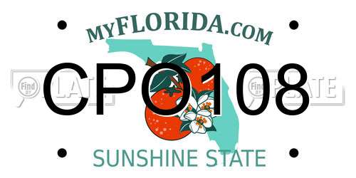 CPO108 Florida License Plate