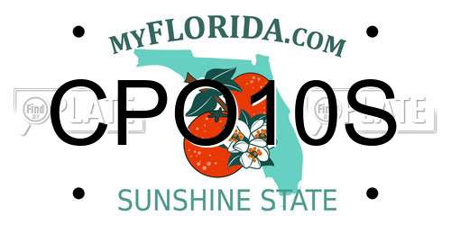 CPO10S Florida License Plate