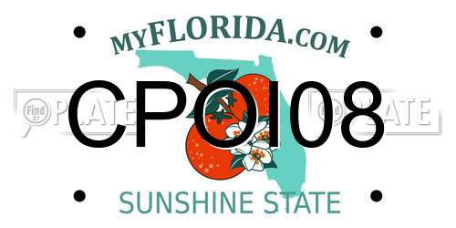 CPOI08 Florida License Plate