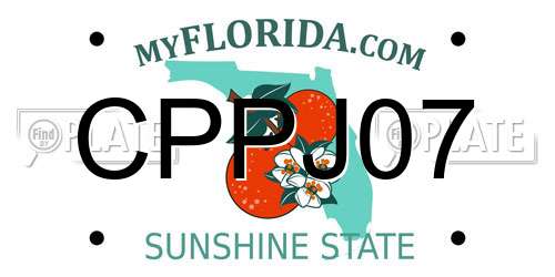 CPPJ07 Florida License Plate