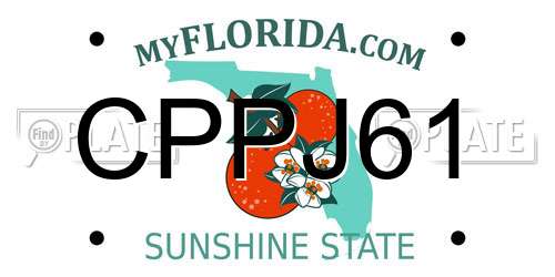 CPPJ61 Florida License Plate