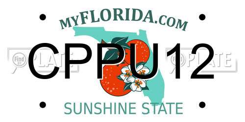 CPPU12 Florida License Plate