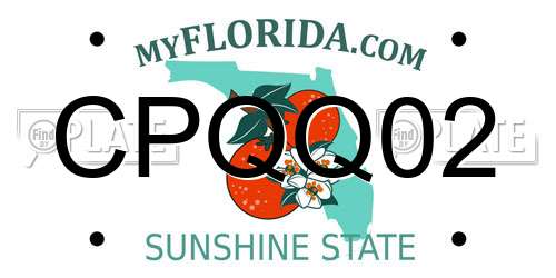 CPQQ02 Florida License Plate