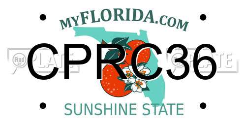 CPRC36 Florida License Plate