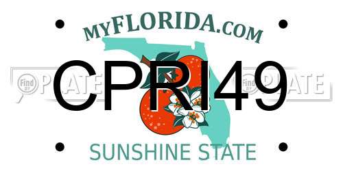 CPRI49 Florida License Plate