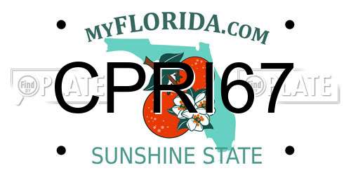 CPRI67 Florida License Plate