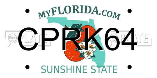 CPRK64 Florida License Plate
