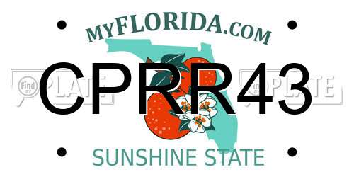 CPRR43 Florida License Plate