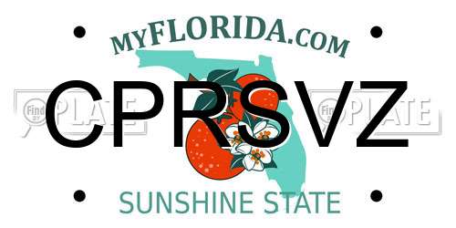 CPRSVZ Florida License Plate