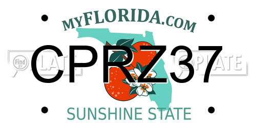 CPRZ37 Florida License Plate