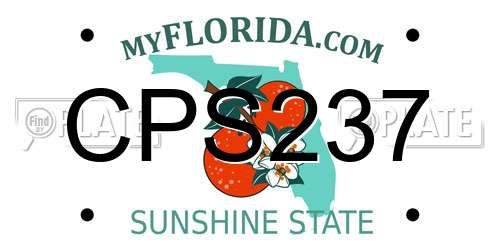 CPS237 Florida License Plate