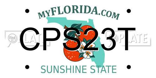 CPS23T Florida License Plate