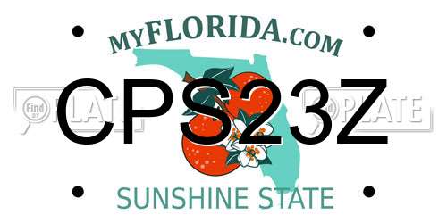 CPS23Z Florida License Plate