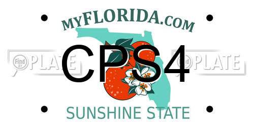 CPS4 Florida License Plate