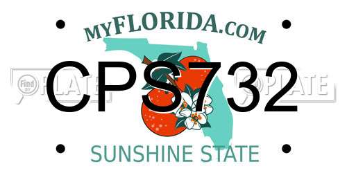 CPS732 Florida License Plate