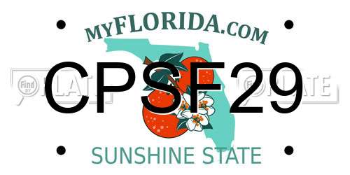 CPSF29 Florida License Plate