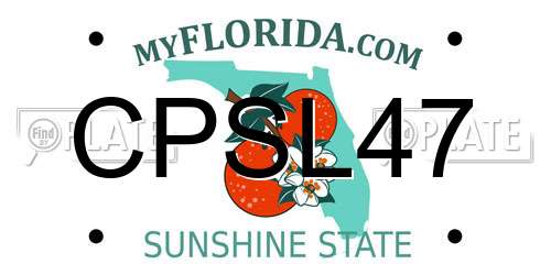 CPSL47 Florida License Plate