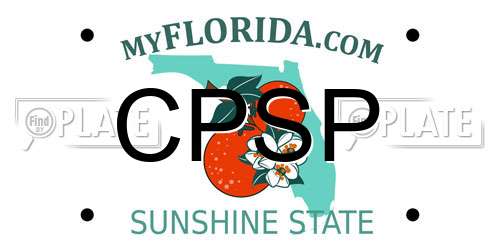 CPSP Florida License Plate