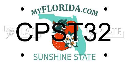 CPST32 Florida License Plate