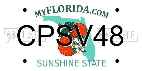 CPSV48 Florida License Plate