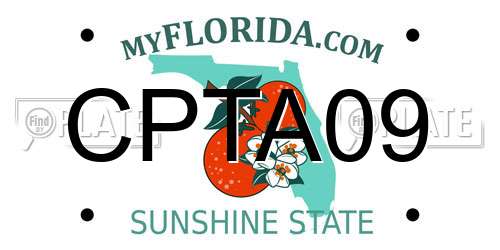 CPTA09 Florida License Plate
