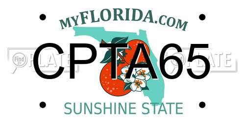 CPTA65 Florida License Plate