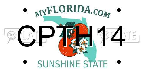 CPTH14 Florida License Plate