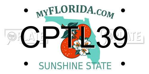 CPTL39 Florida License Plate