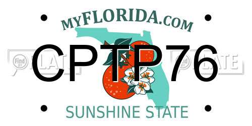 CPTP76 Florida License Plate