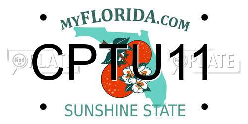 CPTU11 Florida License Plate