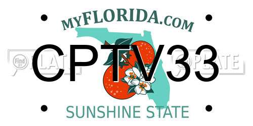 CPTV33 Florida License Plate