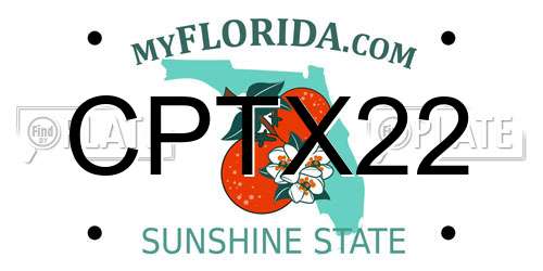 CPTX22 Florida License Plate