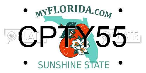 CPTY55 Florida License Plate