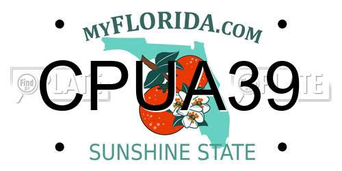 CPUA39 Florida License Plate