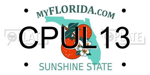 CPUL13 Florida License Plate