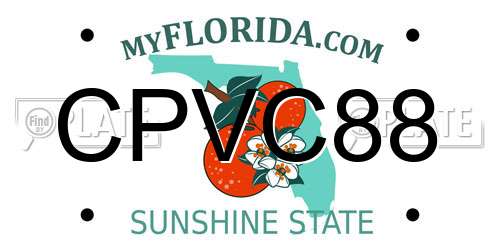 CPVC88 Florida License Plate