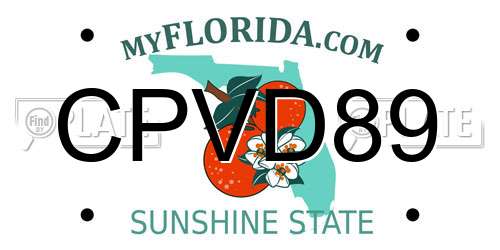 CPVD89 Florida License Plate
