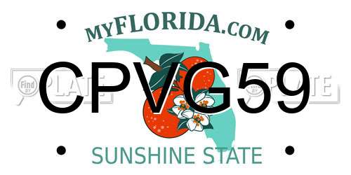 CPVG59 Florida License Plate