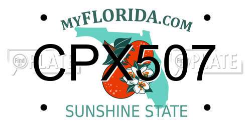 CPX507 Florida License Plate