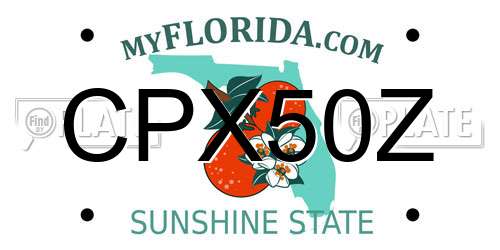 CPX50Z Florida License Plate